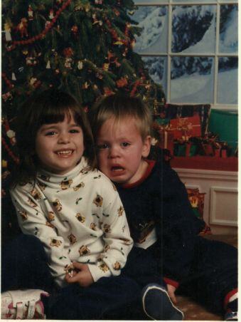 This would be me and my little brother circa 20 years ago. Clearly you can see I'm all hunky dory while he's having a meltdown. Not much has changed.